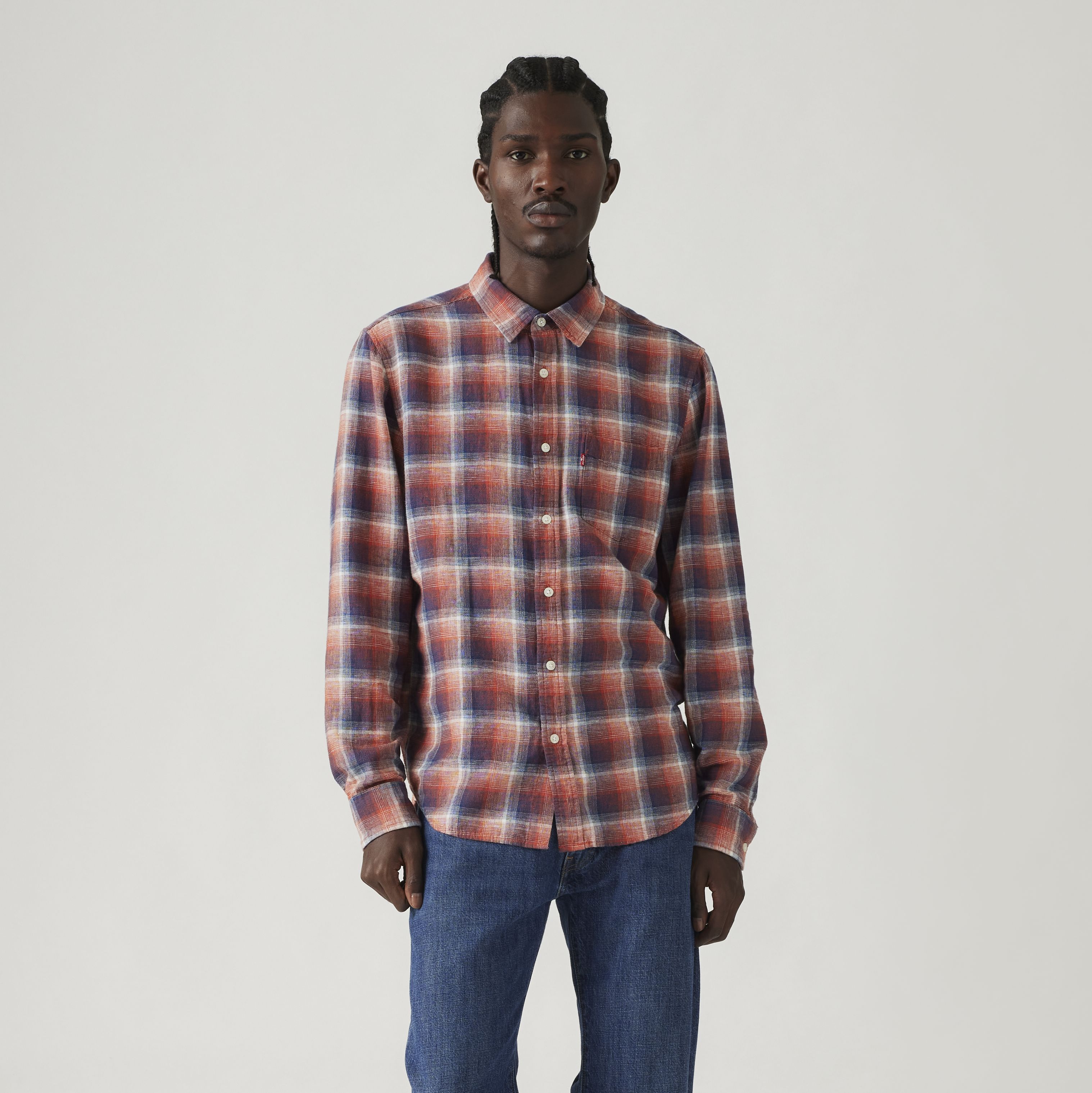 Sunset One Pocket Cotton Linen Standard Fit Shirt 4