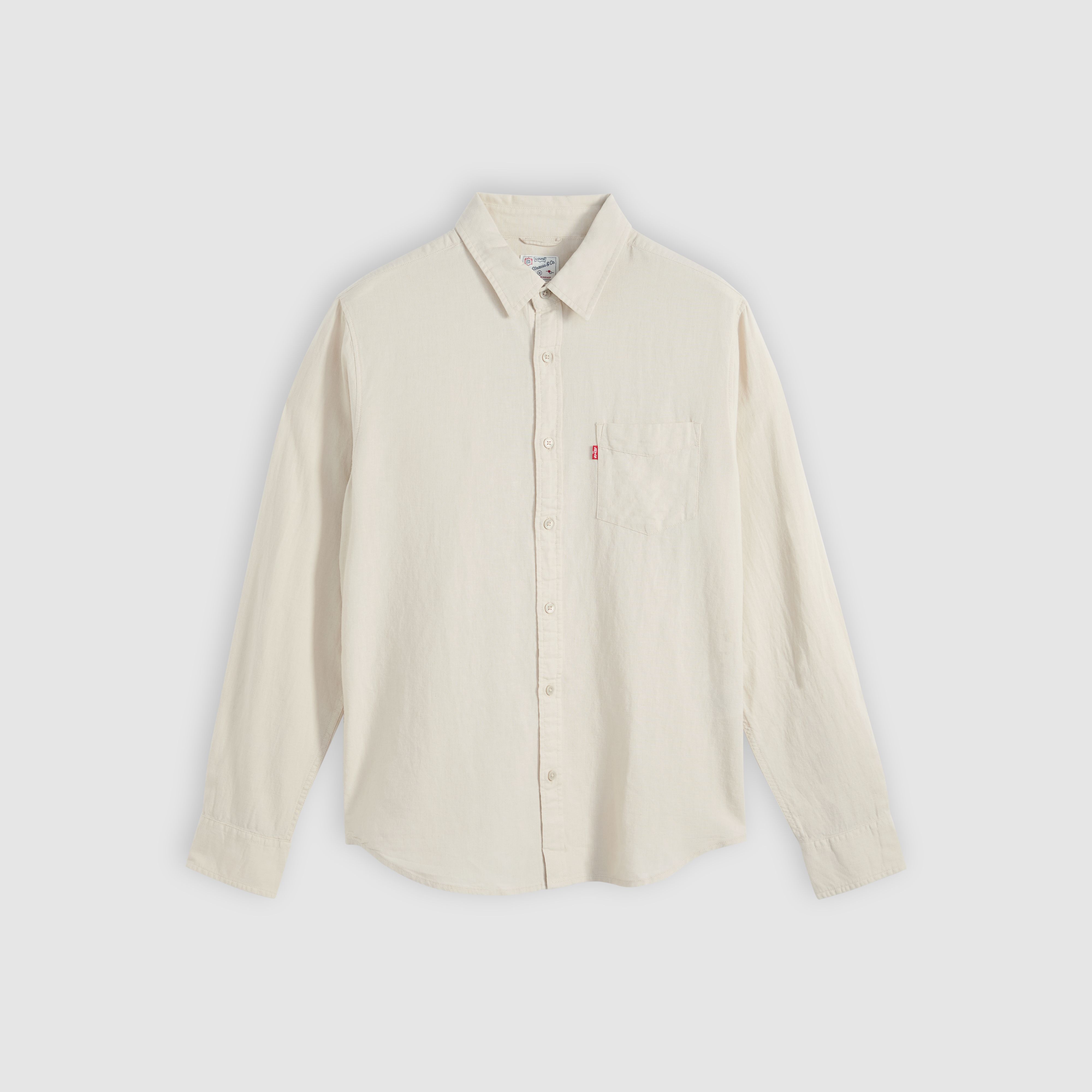 Sunset One Pocket Standard Fit Cotton Linen Shirt 5