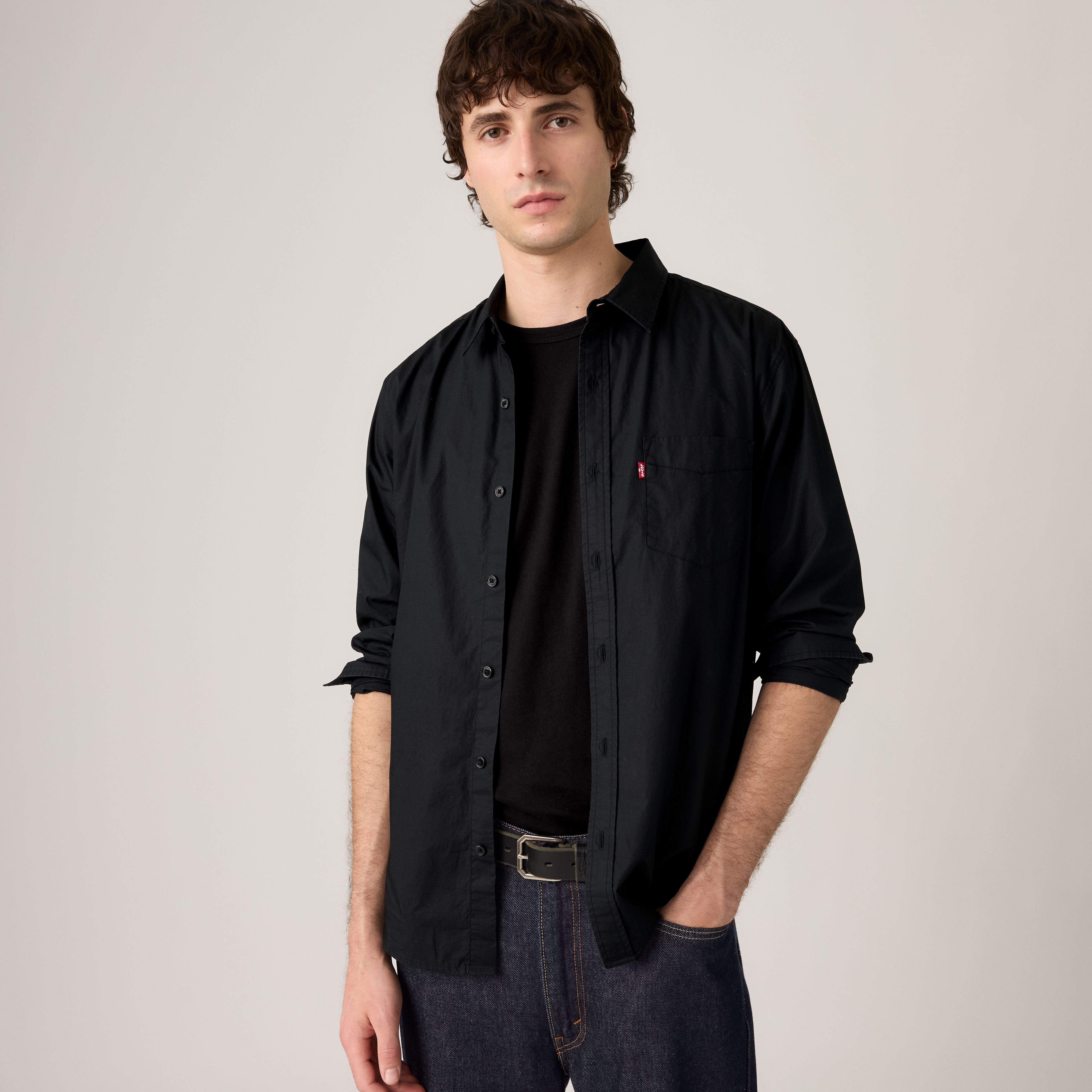 Sunset One Pocket Standard Poplin Shirt 1