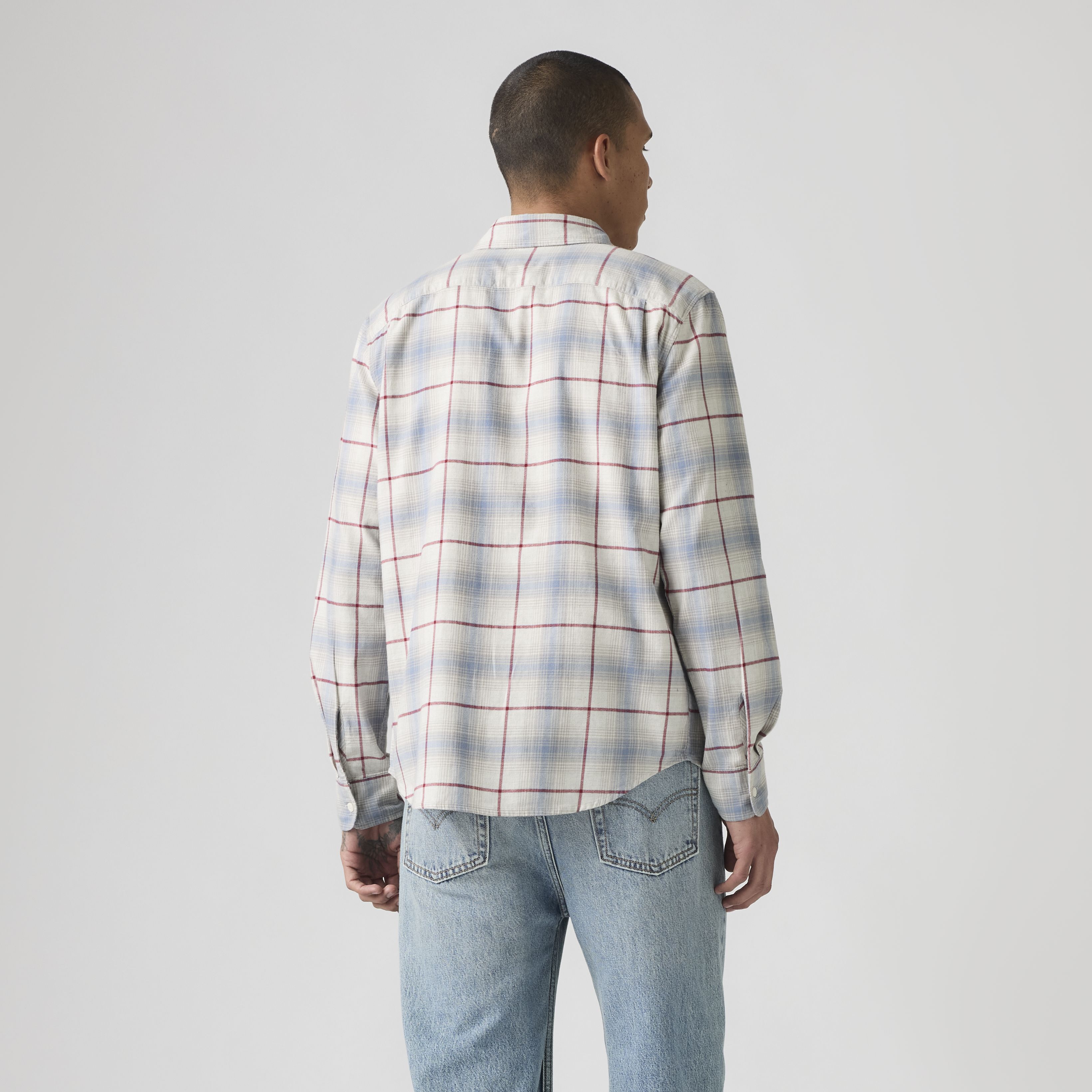 Classic One Pocket Standard Fit Flannel Shirt 4