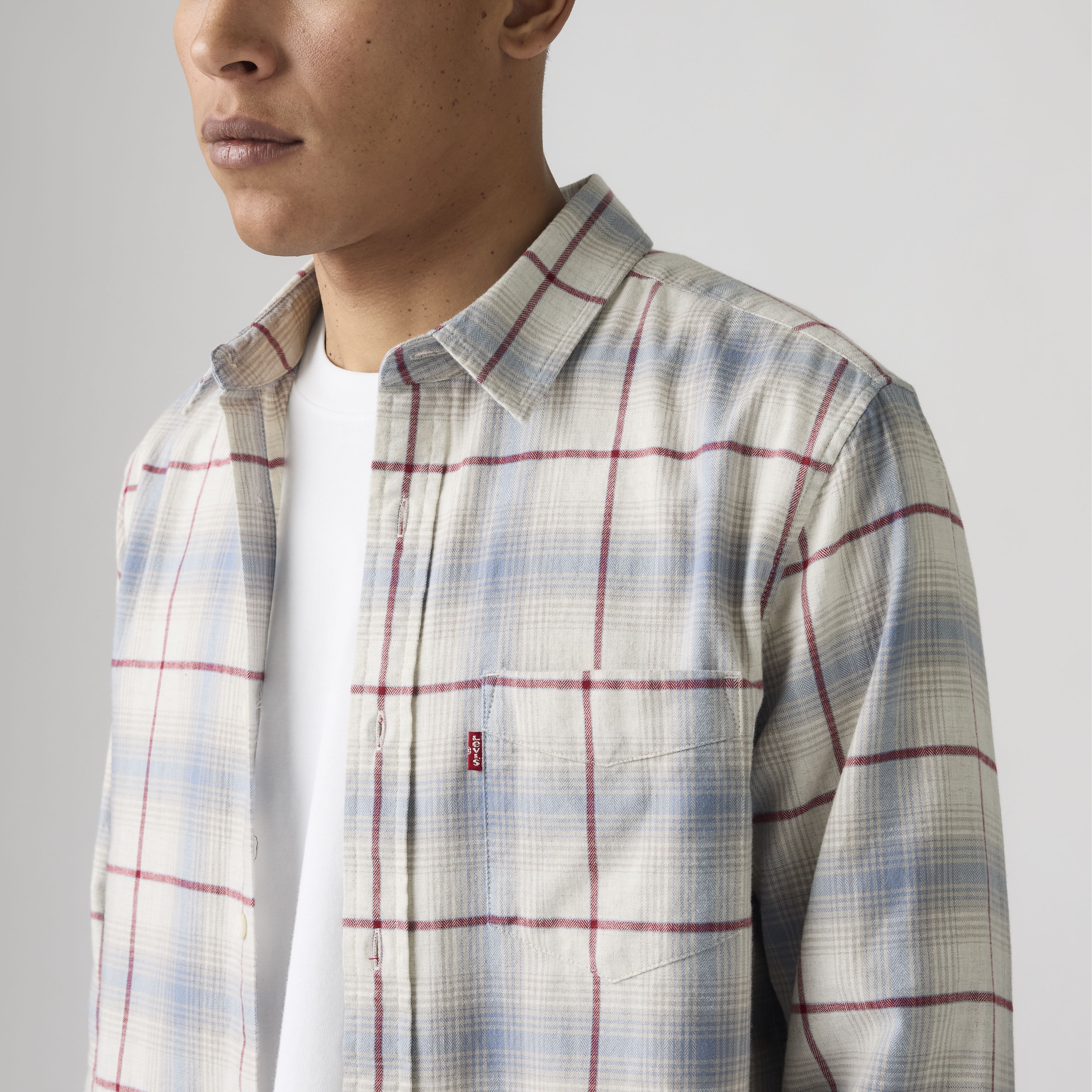 Classic One Pocket Standard Fit Flannel Shirt 2