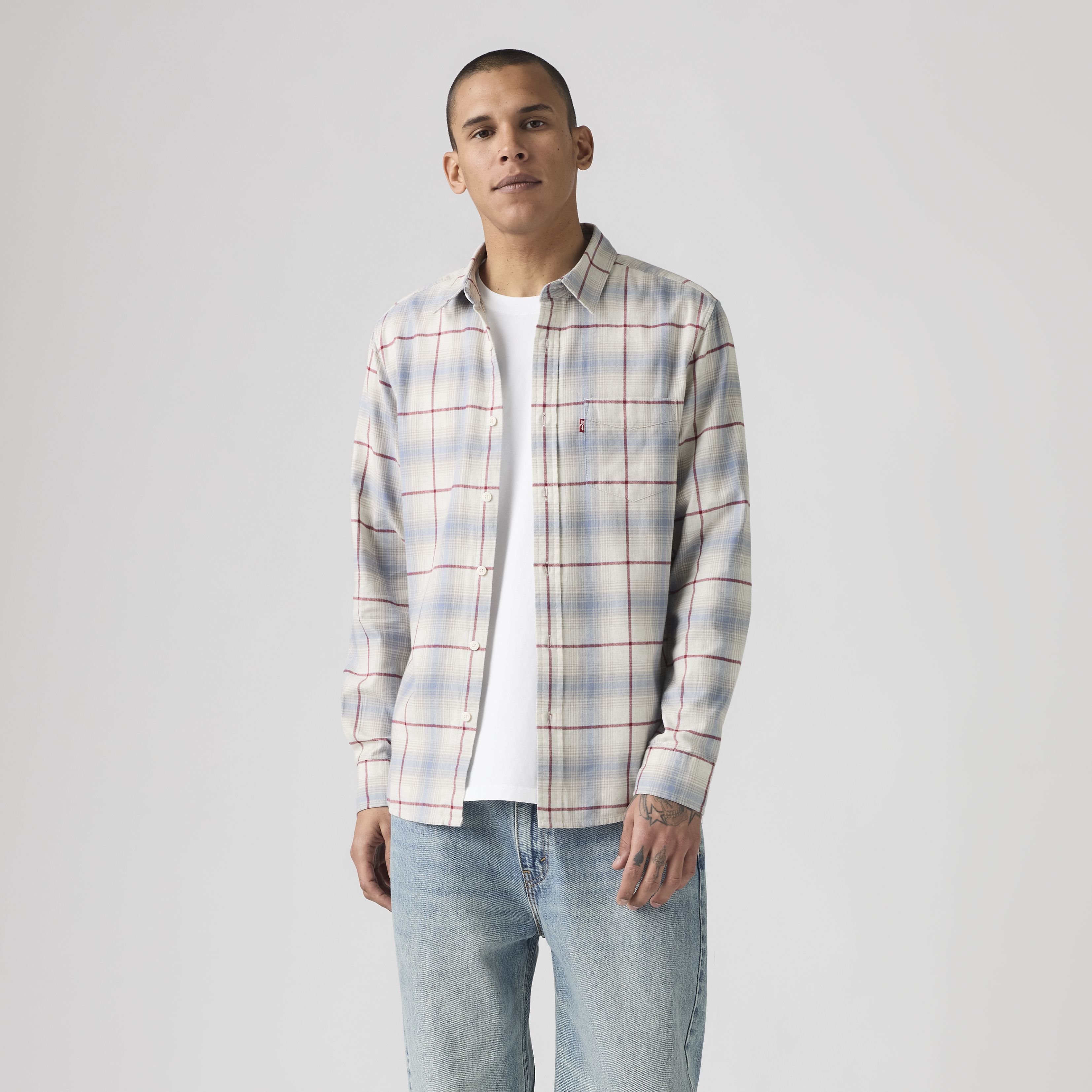 Classic One Pocket Standard Fit Flannel Shirt 8