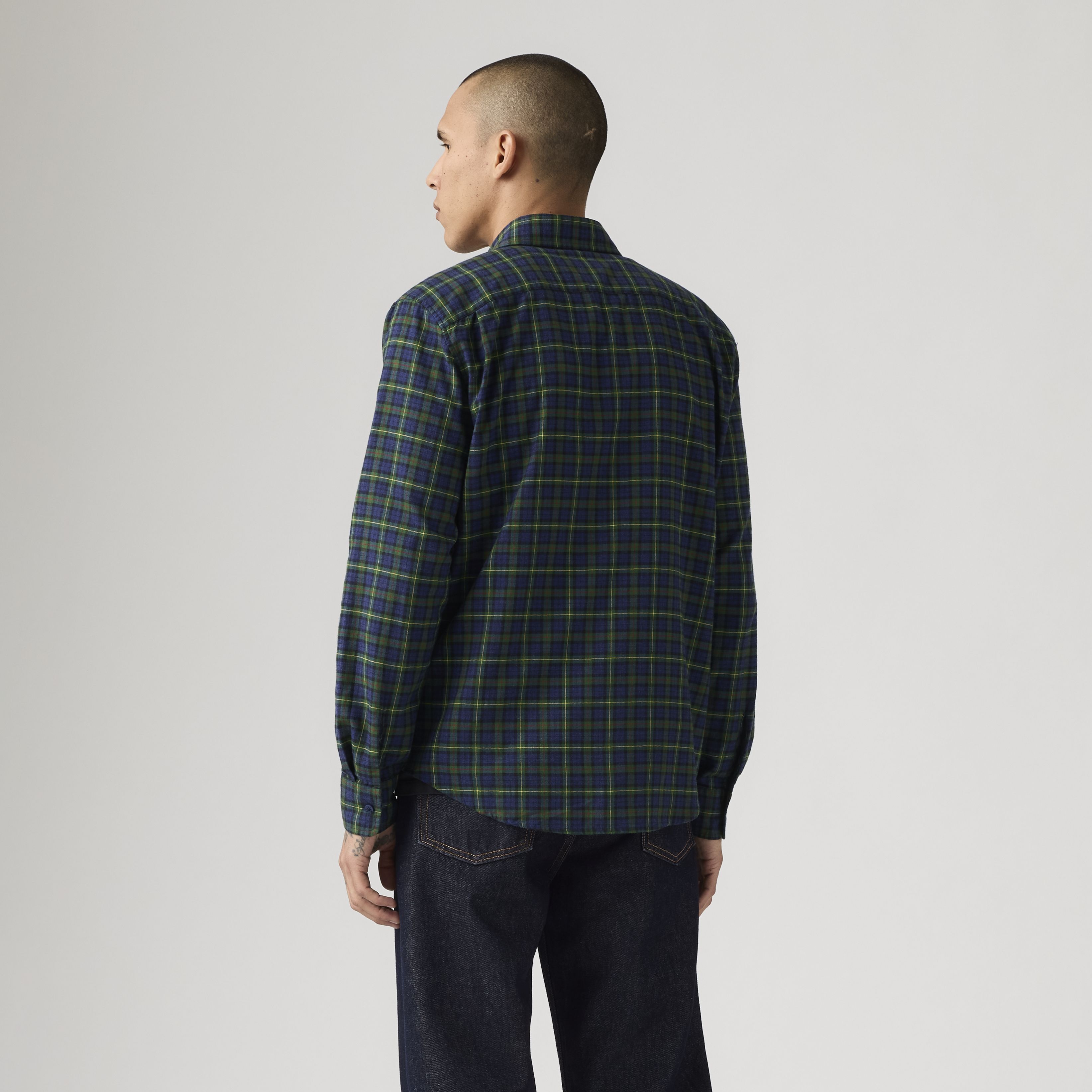 Classic One Pocket Standard Fit Flannel Shirt 4