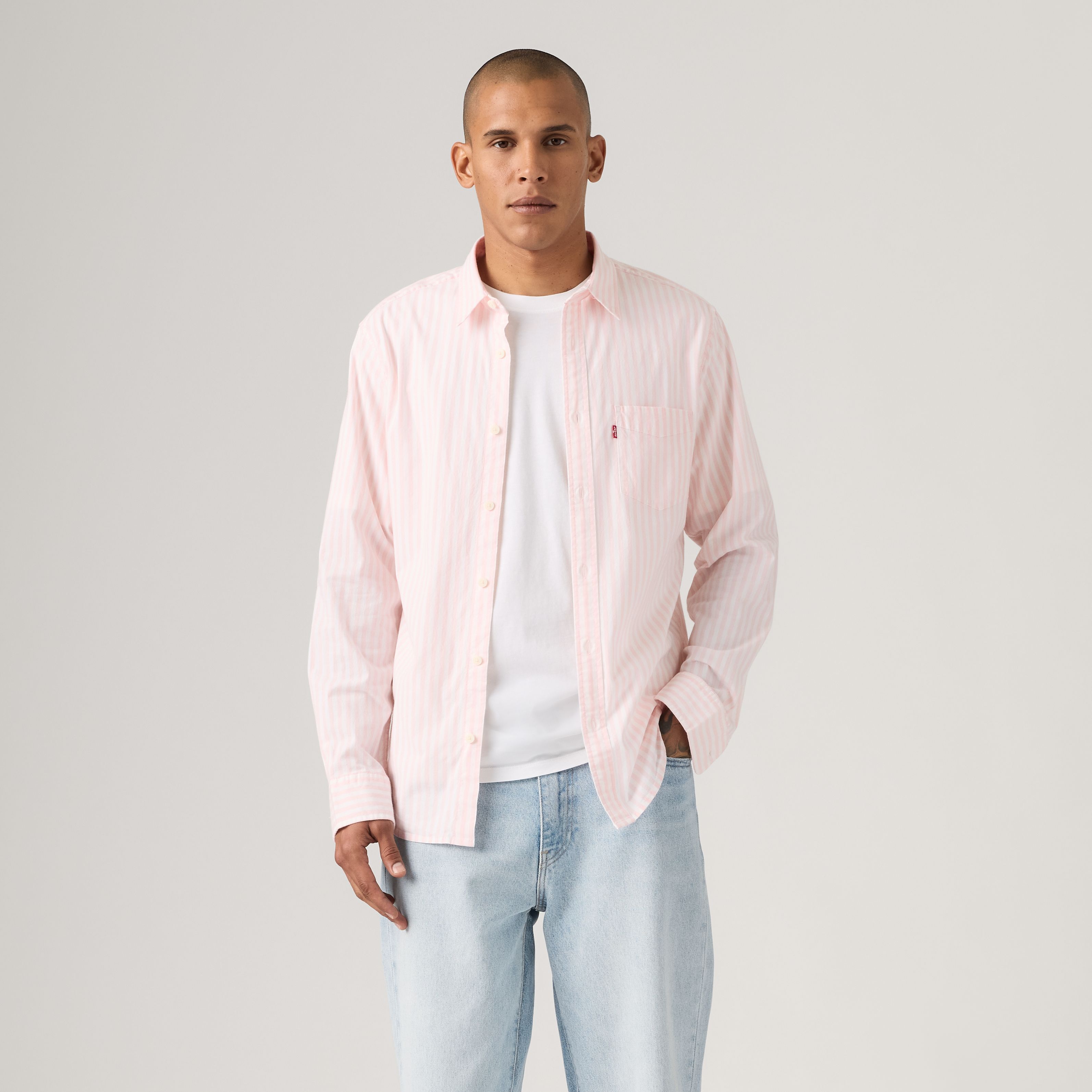 Classic One Pocket Standard Fit Poplin Shirt 7