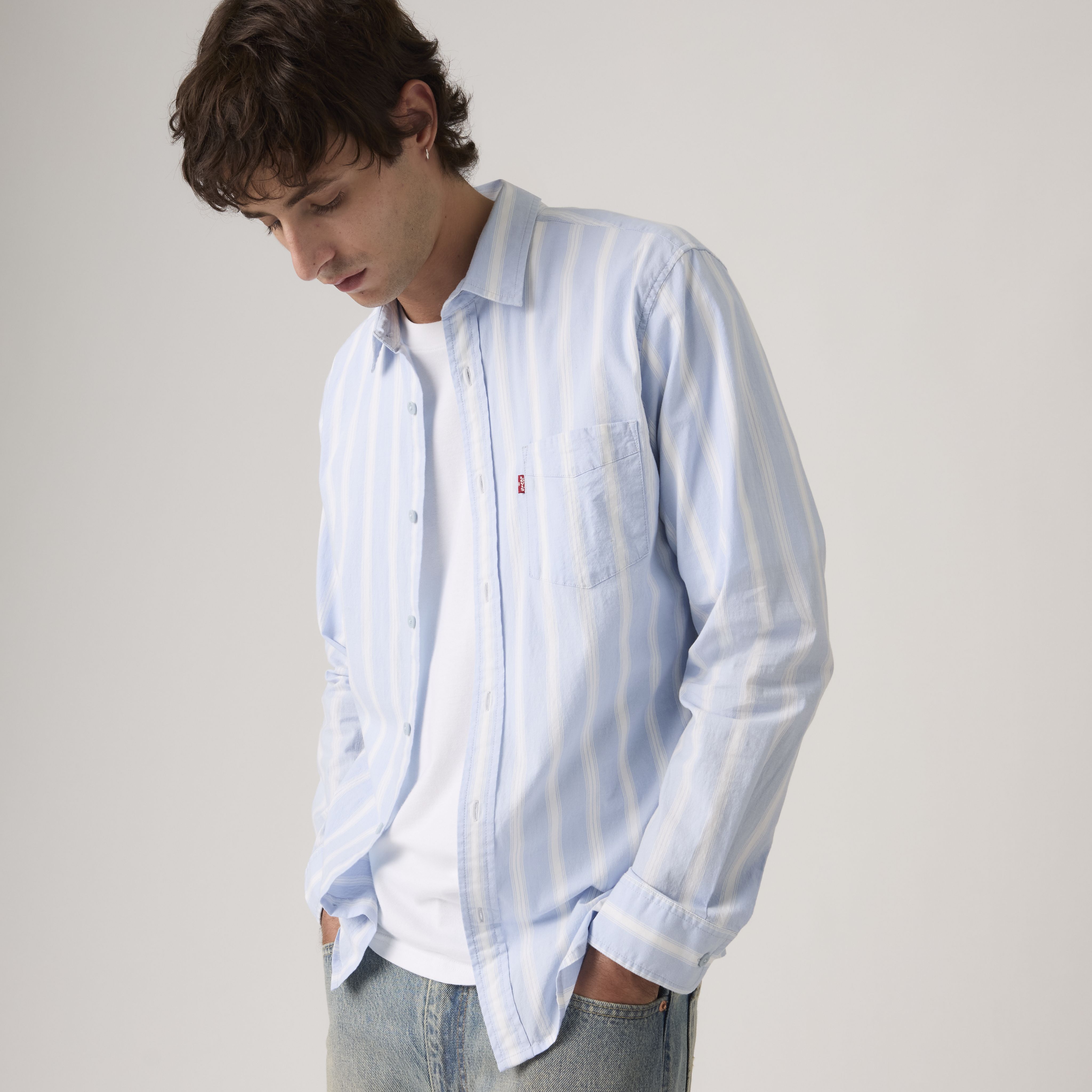 Classic One Pocket Standard Fit Poplin Shirt 1