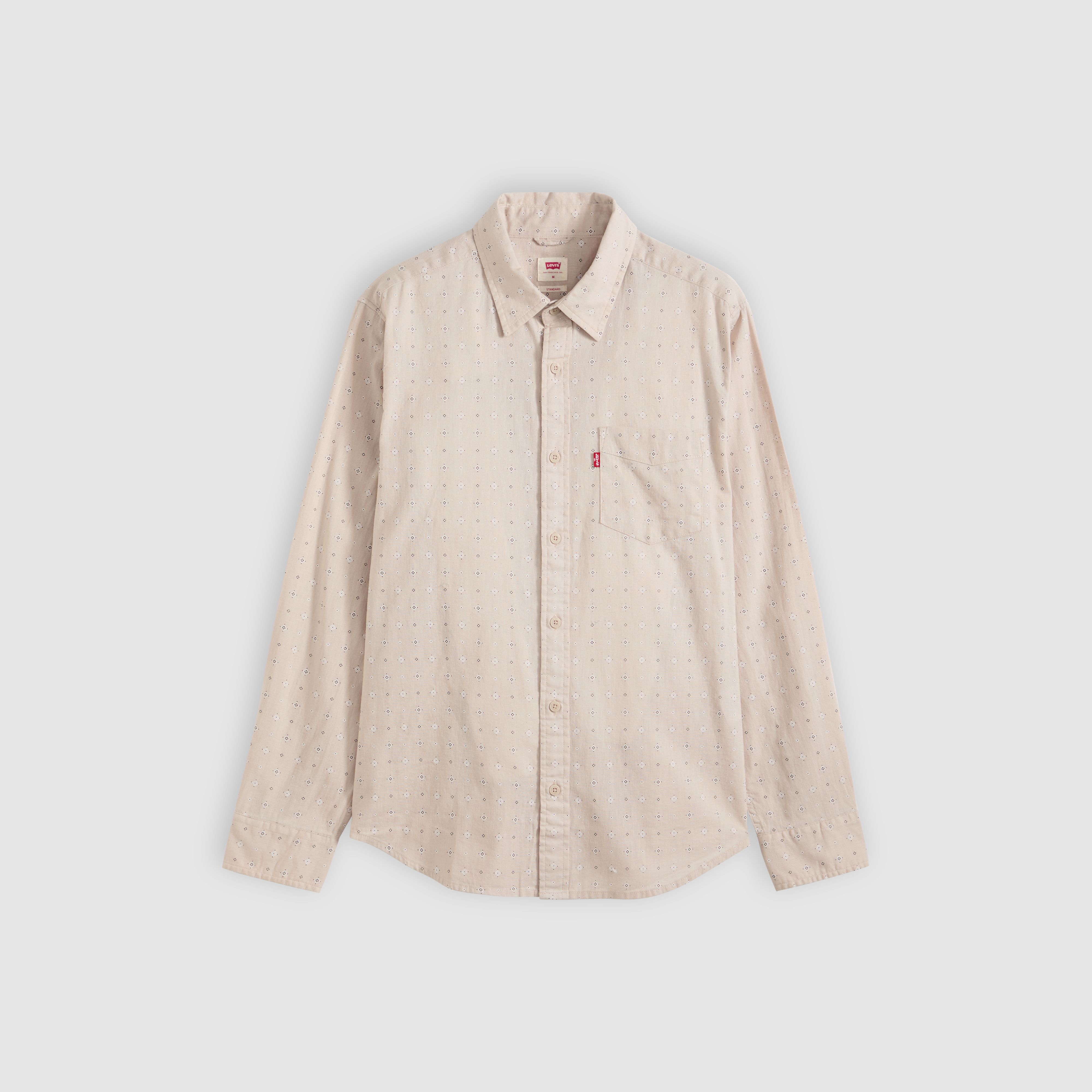 Classic One Pocket Standard Fit Cotton Linen Shirt 5