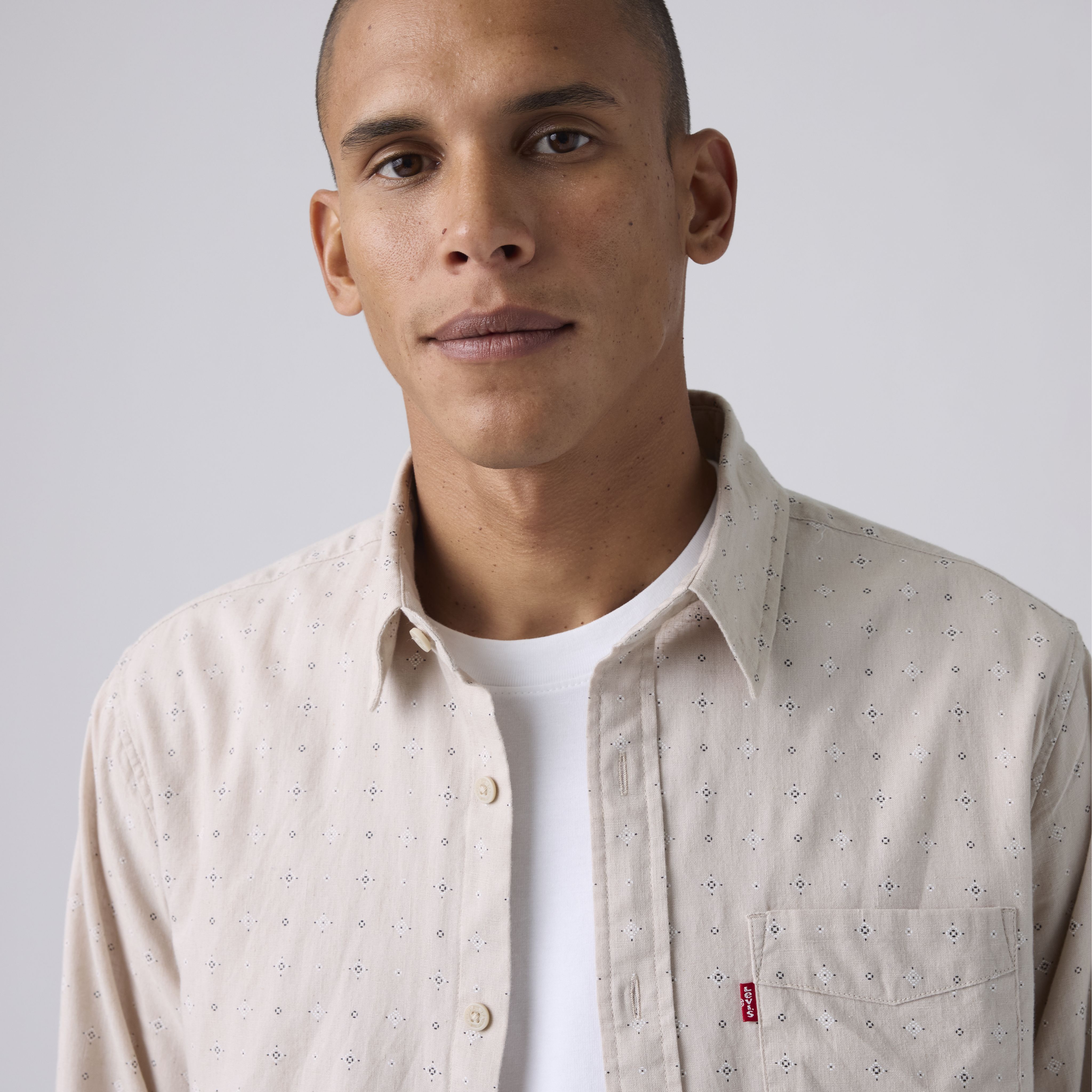 Classic One Pocket Standard Fit Cotton Linen Shirt - Tan | Levi's® US