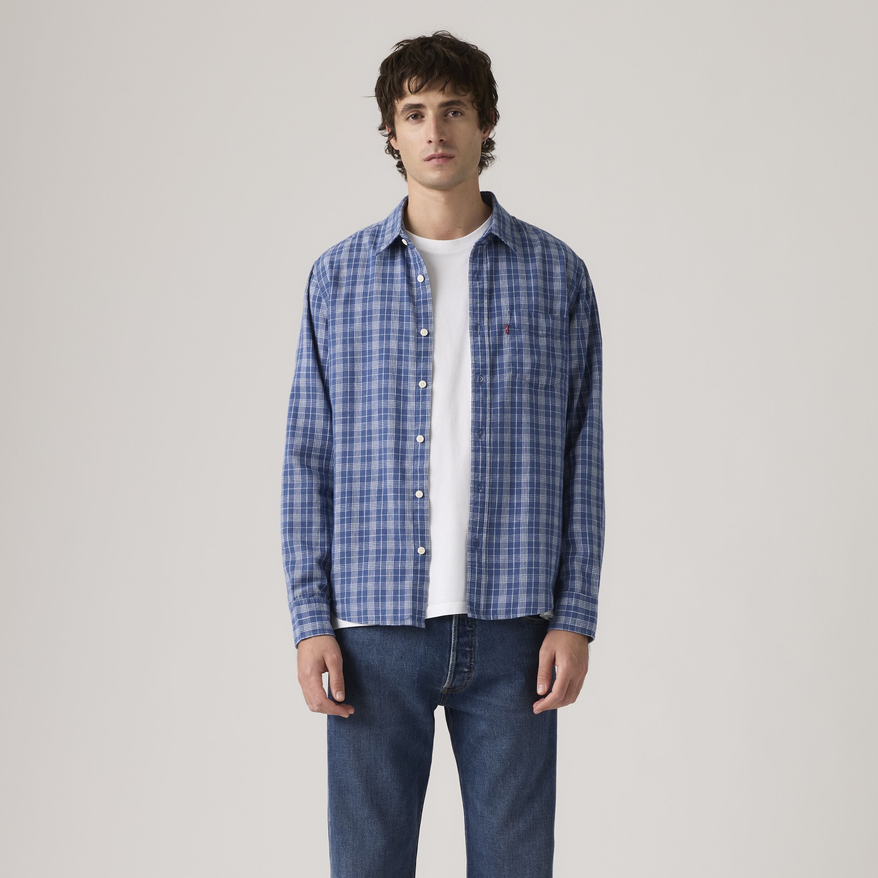 Classic One Pocket Standard Fit Cotton Linen Shirt 5