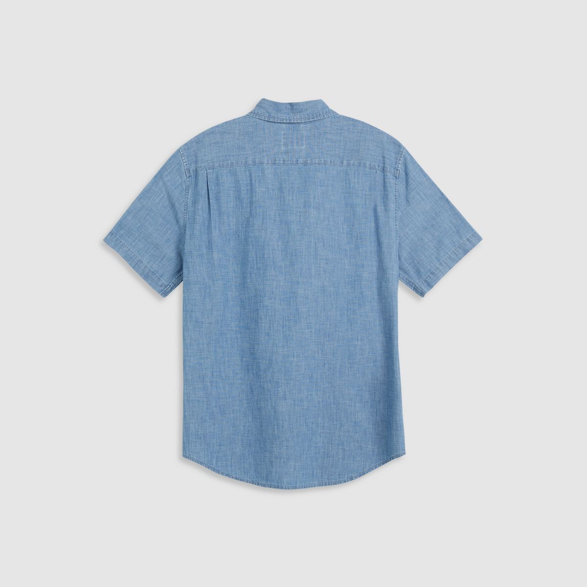 Short Sleeve Sunset One Pocket Standard Fit Shirt — Sebastian Chambray Light - Blue