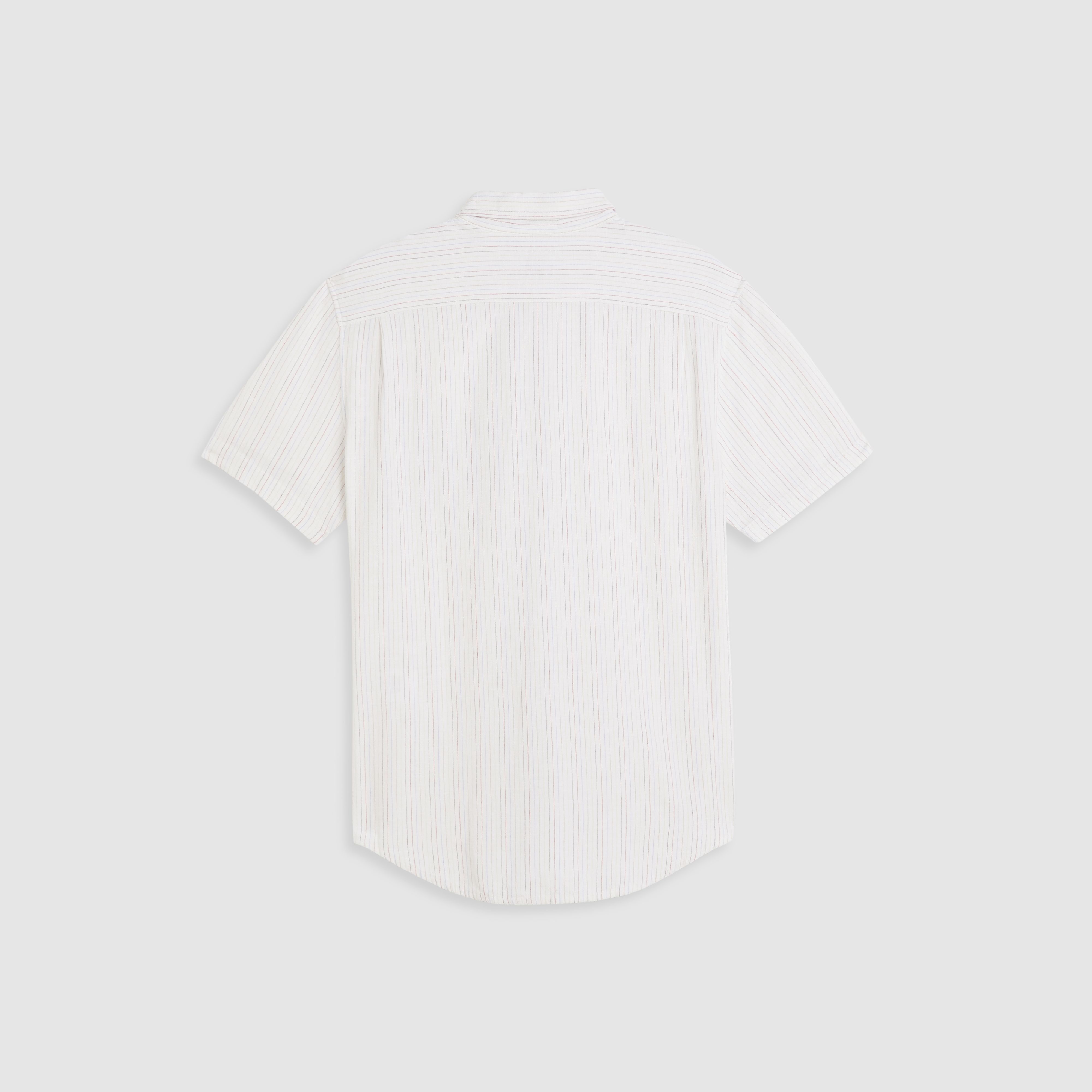 Short-Sleeve Sunset One Pocket Cotton Linen Shirt 6