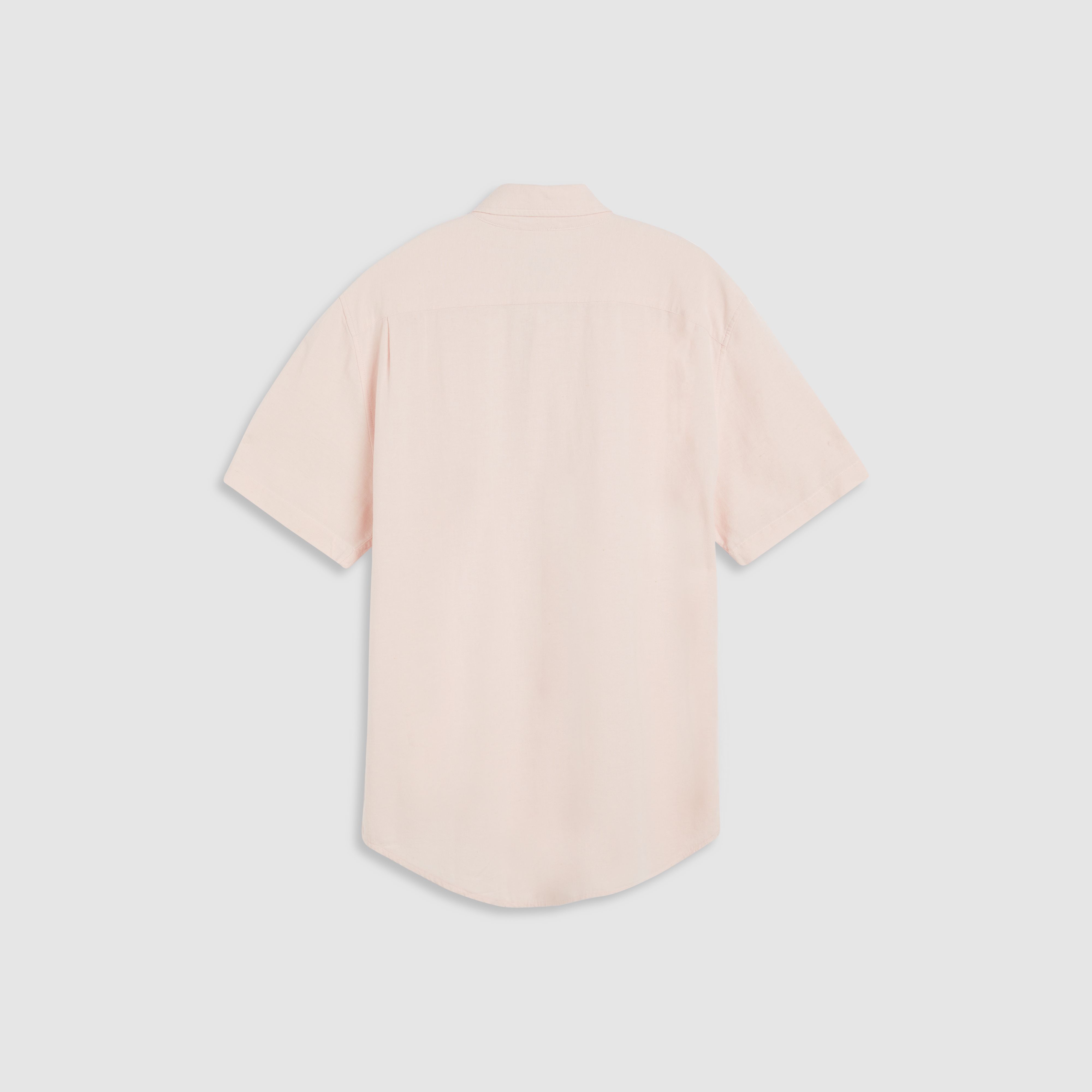 Short-Sleeve Sunset One Pocket Cotton Linen Shirt 6