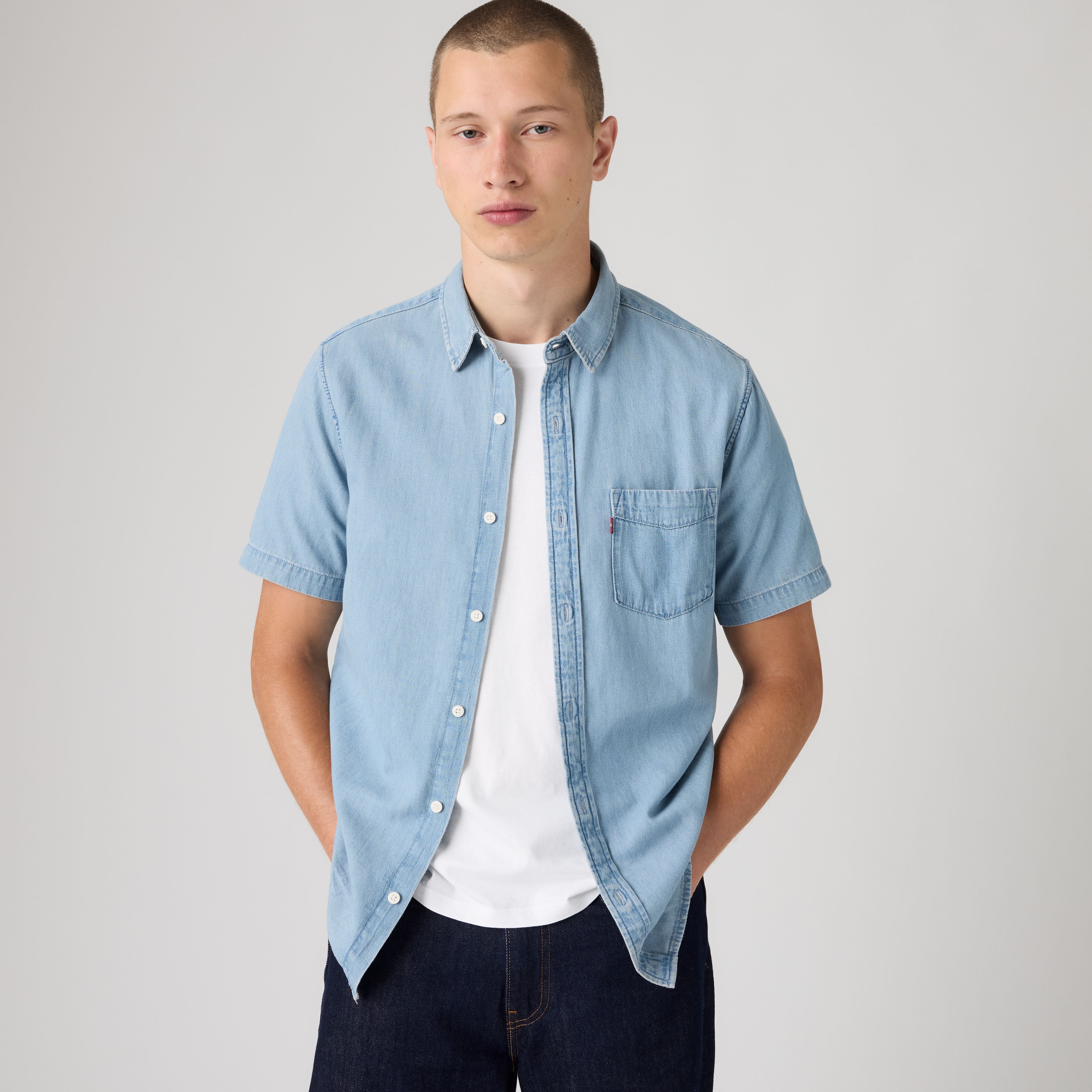Chemise manche courte Sunset à une poche 1