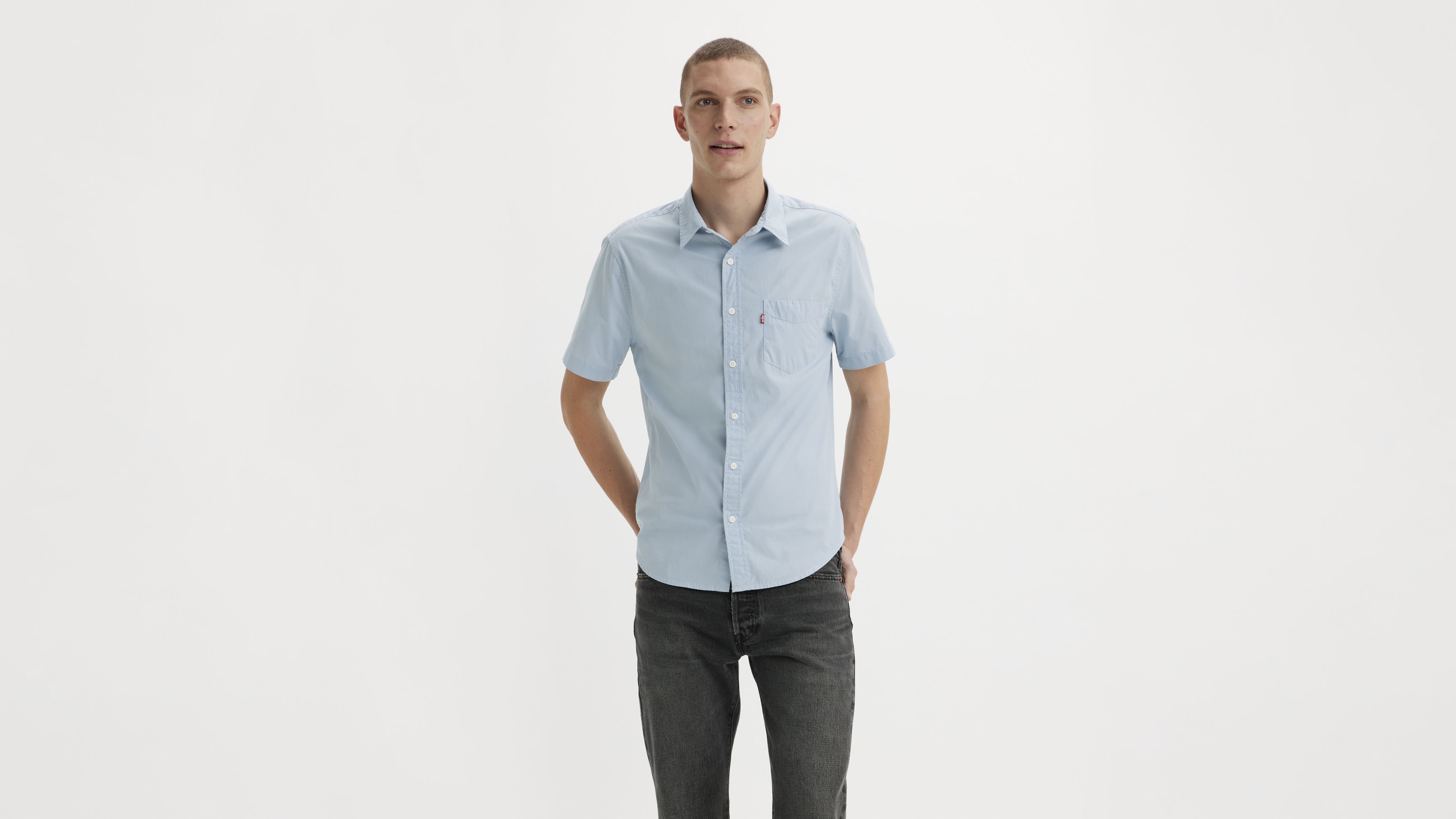 Short Sleeve Classic One Pocket Standard Fit Shirt 1
