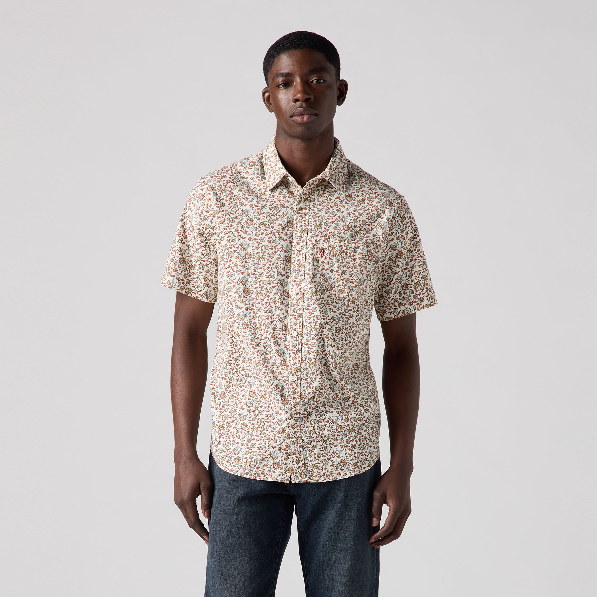 Short Sleeve Classic One Pocket Standard Fit Shirt - Multi-color