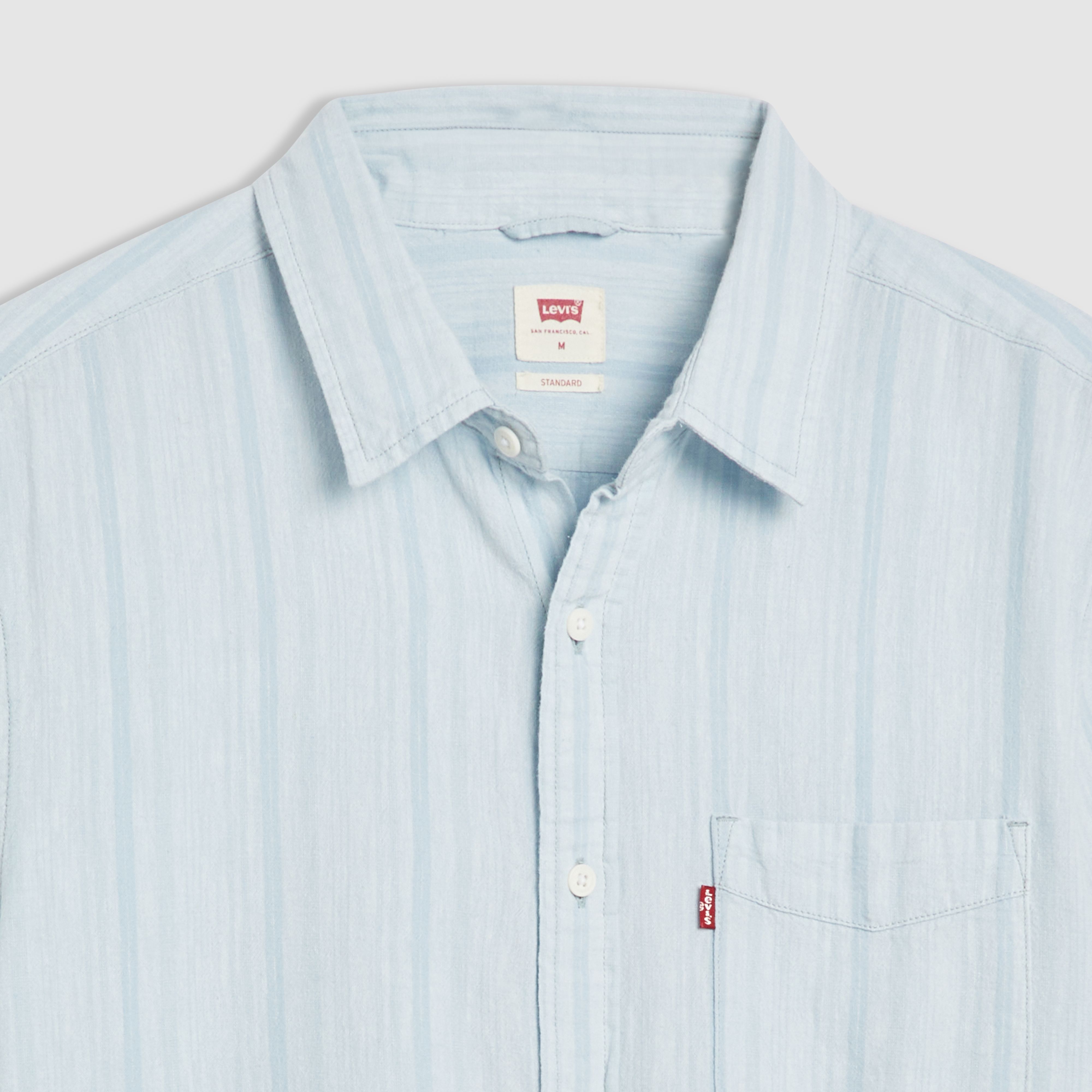 Short Sleeve Sunset Cotton Linen One Pocket Shirt 7
