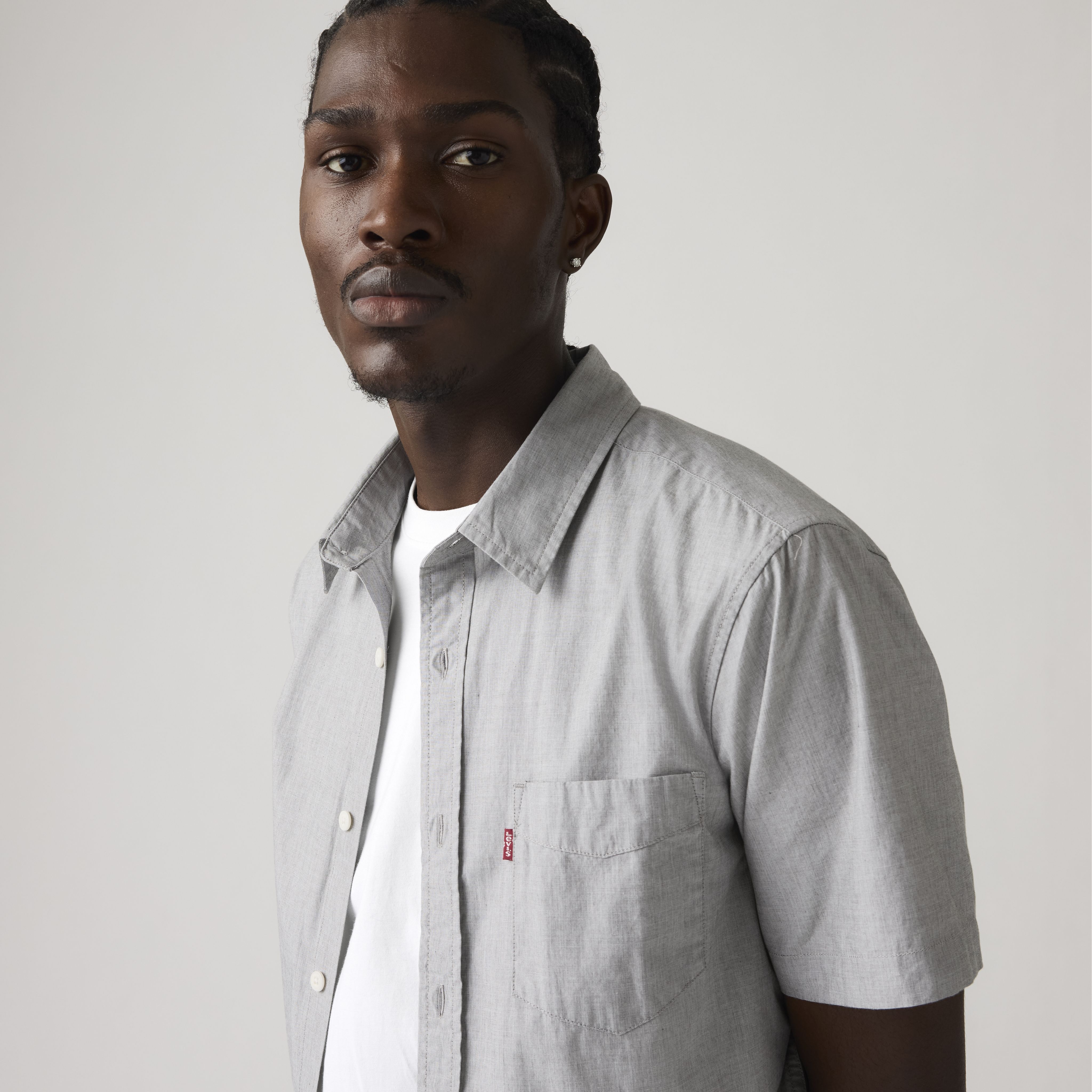Short-sleeve Classic Standard Fit Shirt - Grey | Levi's® US
