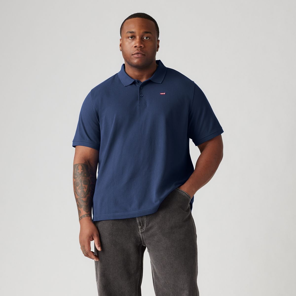 100% Cotton Housemark Polo (Big) — Navy Blazer - Blue