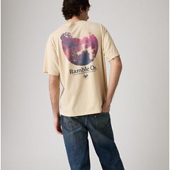Relaxed Vintage Graphic T-Shirt — Levis Botanical 2 Castle Wall - Tan 3