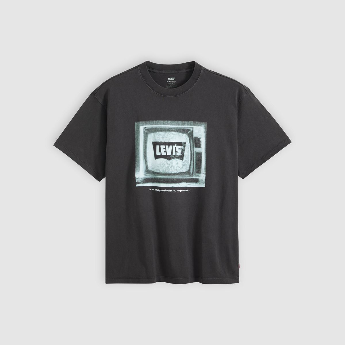 Vintage Graphic T-Shirt — Blurred Phantom - Black