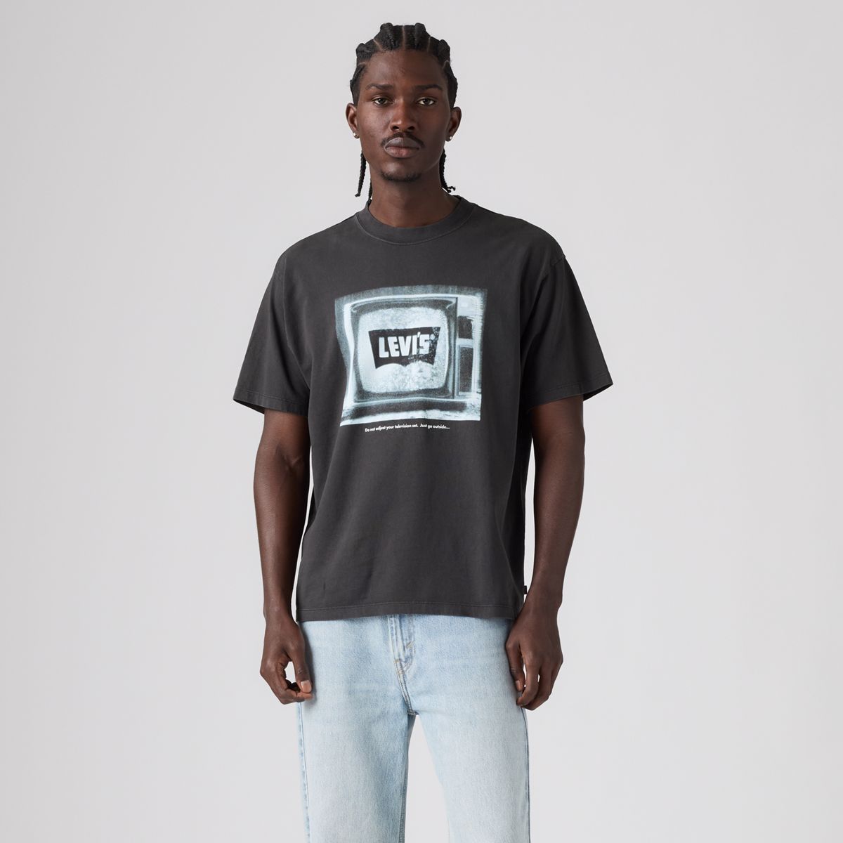 Vintage Graphic T-Shirt — Blurred Phantom - Black