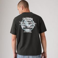 Vintage Graphic T-Shirt — Live Listening Sessions Jet Black - Black 1