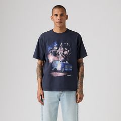 Vintage Graphic T-Shirt — Lone Wolf Nightfall Navy - Blue 3