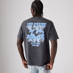 Vintage Graphic T-Shirt — Grow Your Own Way Grey Pinstripe - Grey 1