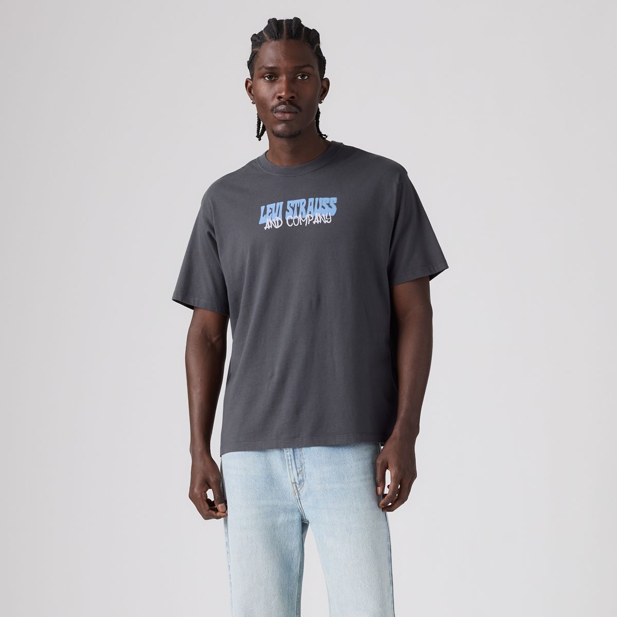 Vintage Graphic T-Shirt — Grow Your Own Way Grey Pinstripe - Grey