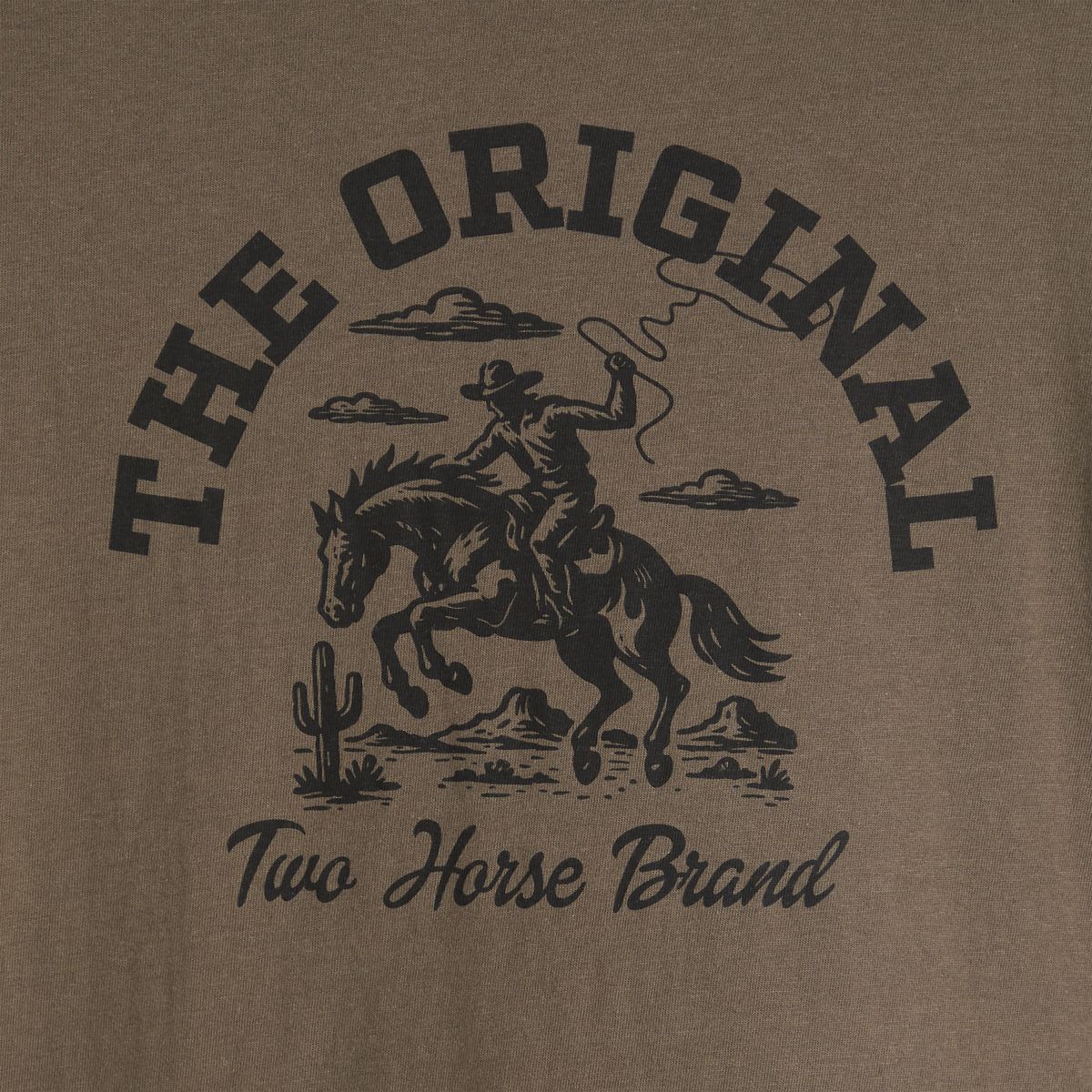 Relaxed Vintage Graphic T-Shirt — Originial Brand Stormy Sea - Brown