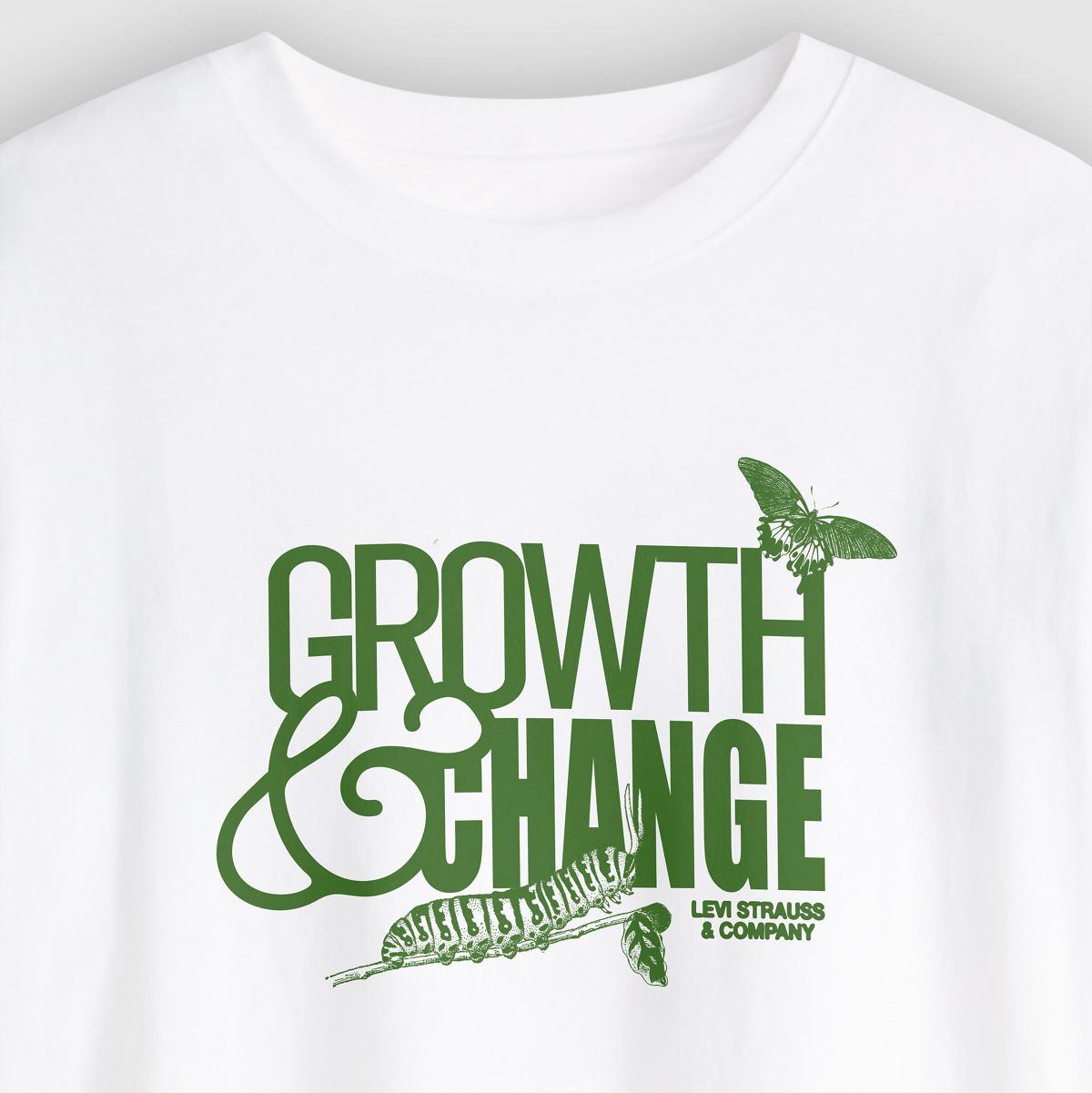 Vintage Graphic T-Shirt — Growth And Change White - White