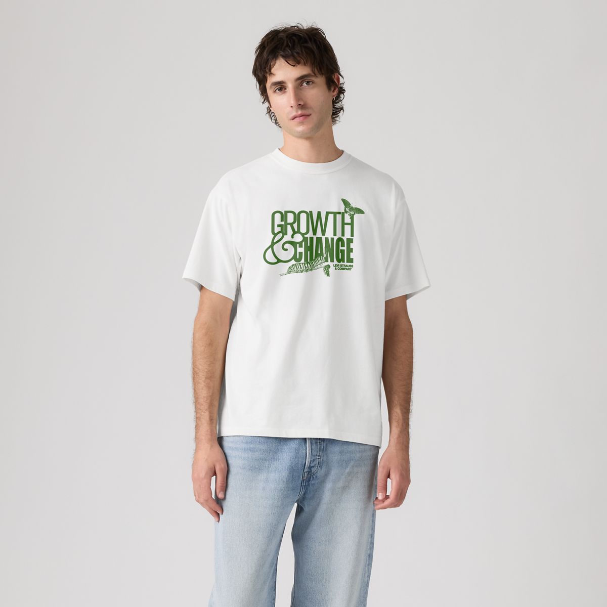 Vintage Graphic T-Shirt — Growth And Change White - White