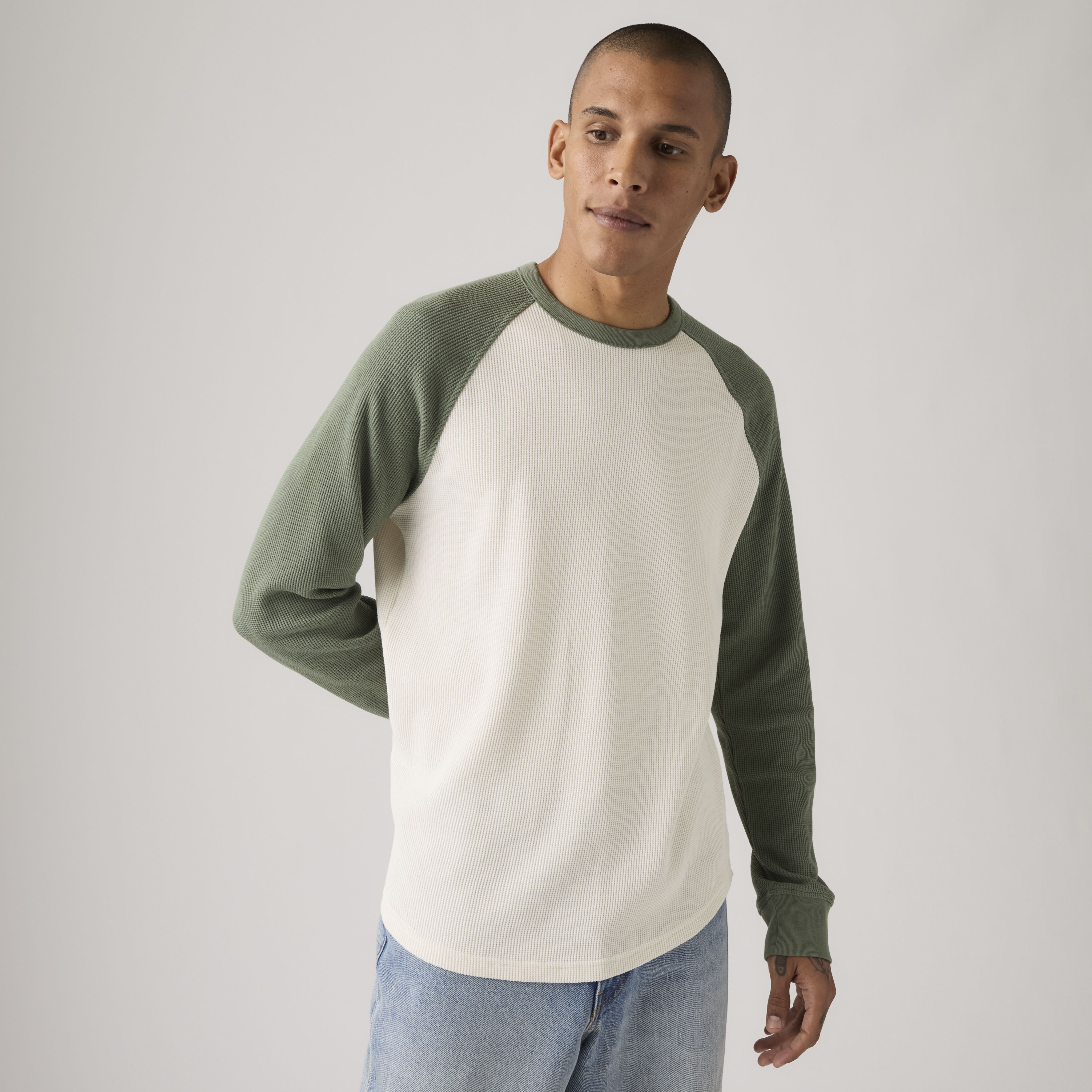 Thermal Raglan Crewneck T-Shirt 1