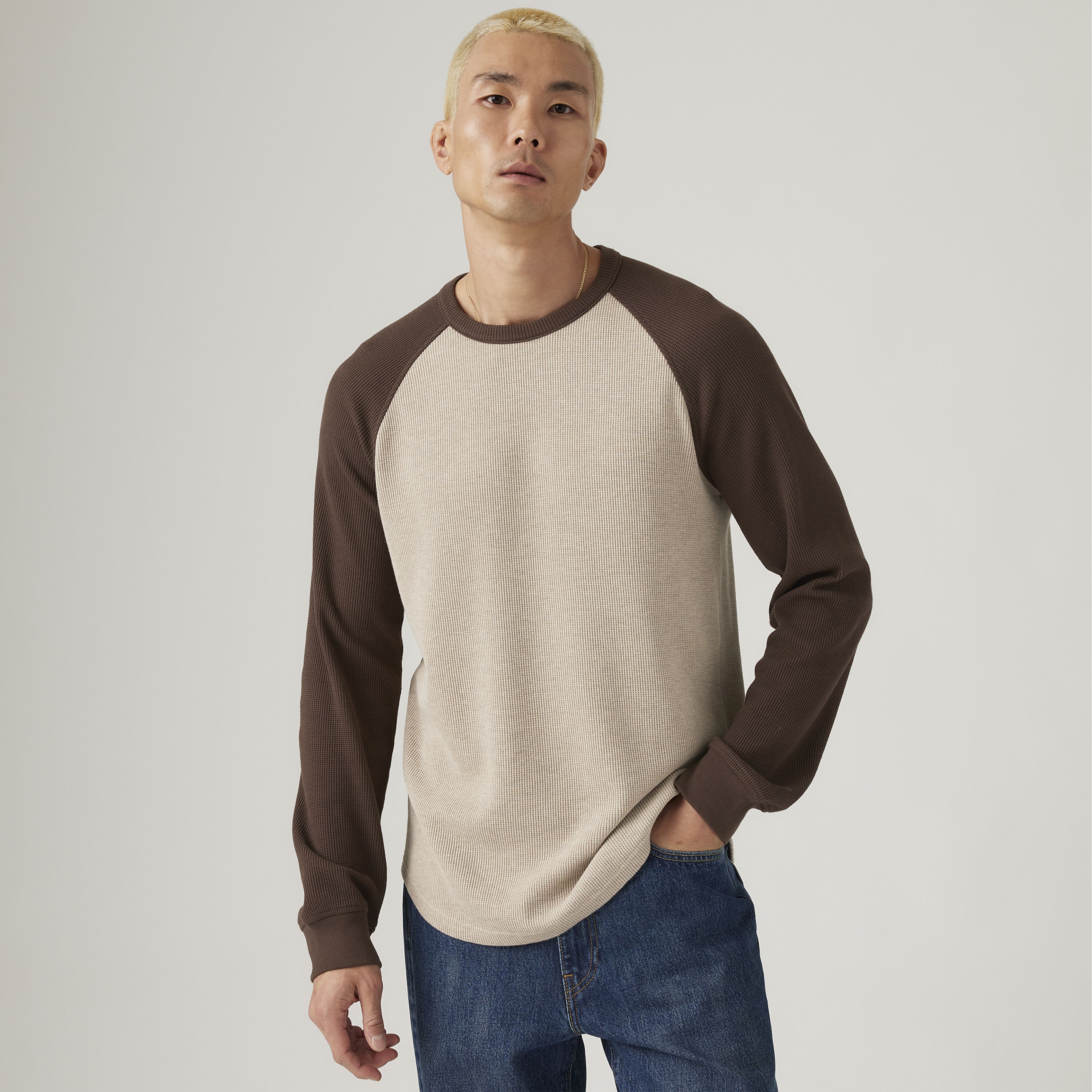 Thermal Raglan Crewneck T-Shirt 1
