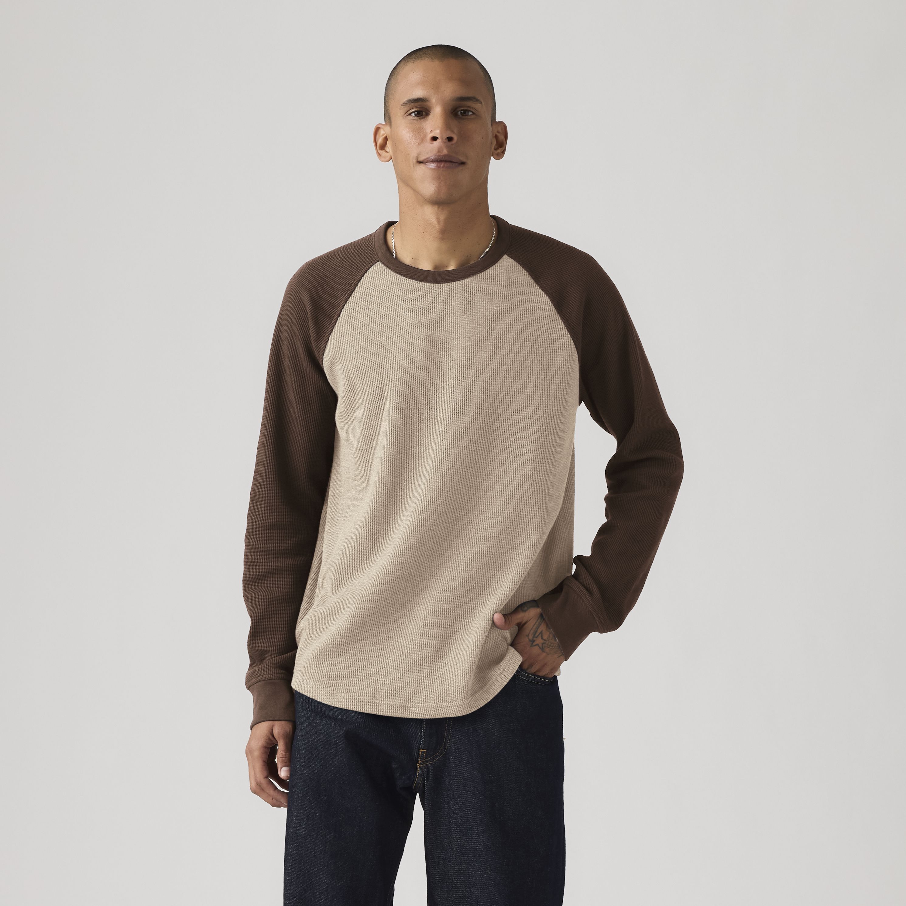 Thermal Raglan Crewneck T-Shirt 4