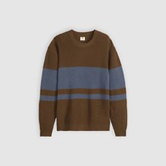 Alamo Crewneck Sweater — Lysander Stripe Bracken - Brown 5