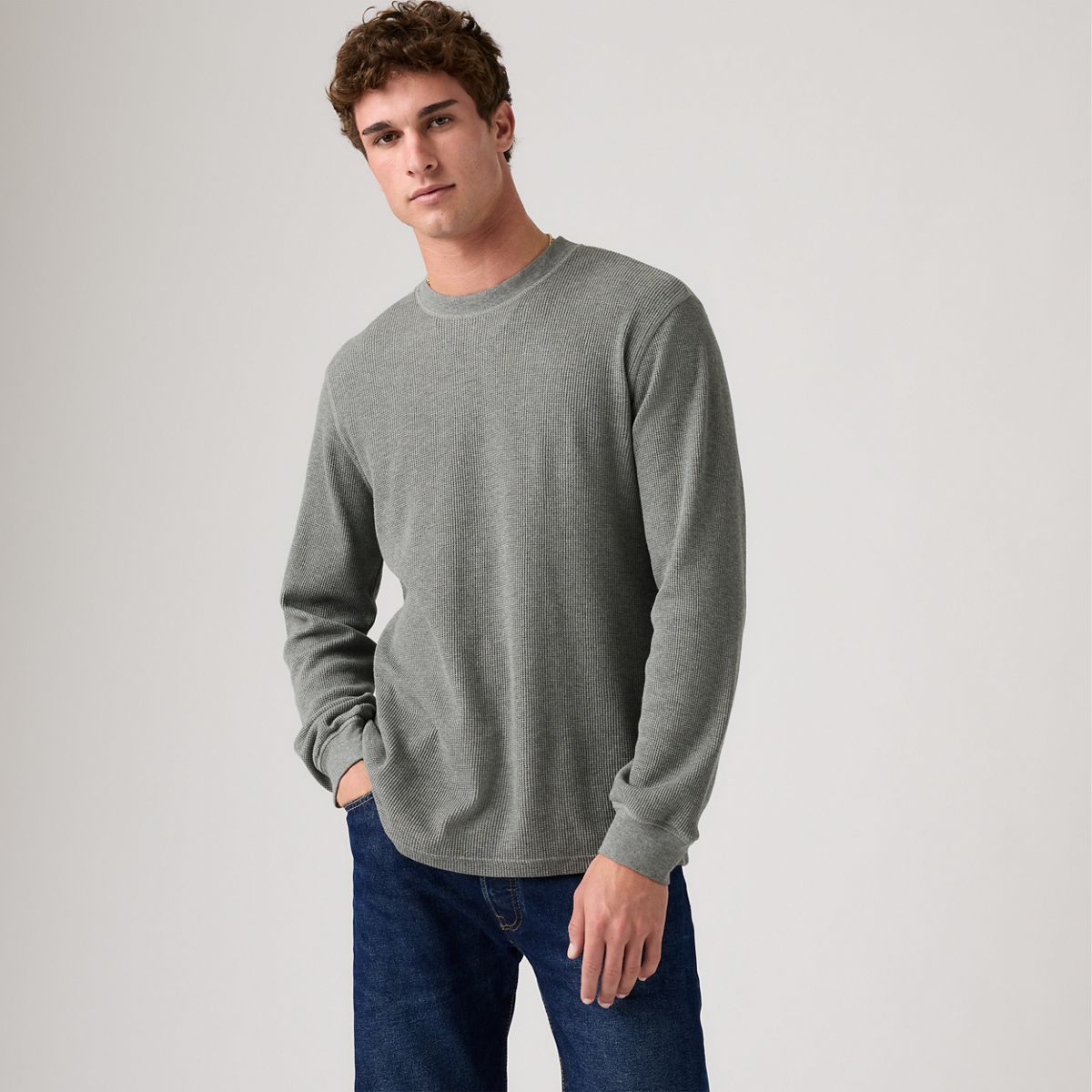 Standard Long-Sleeve Thermal — Chisel Grey Heather - Grey