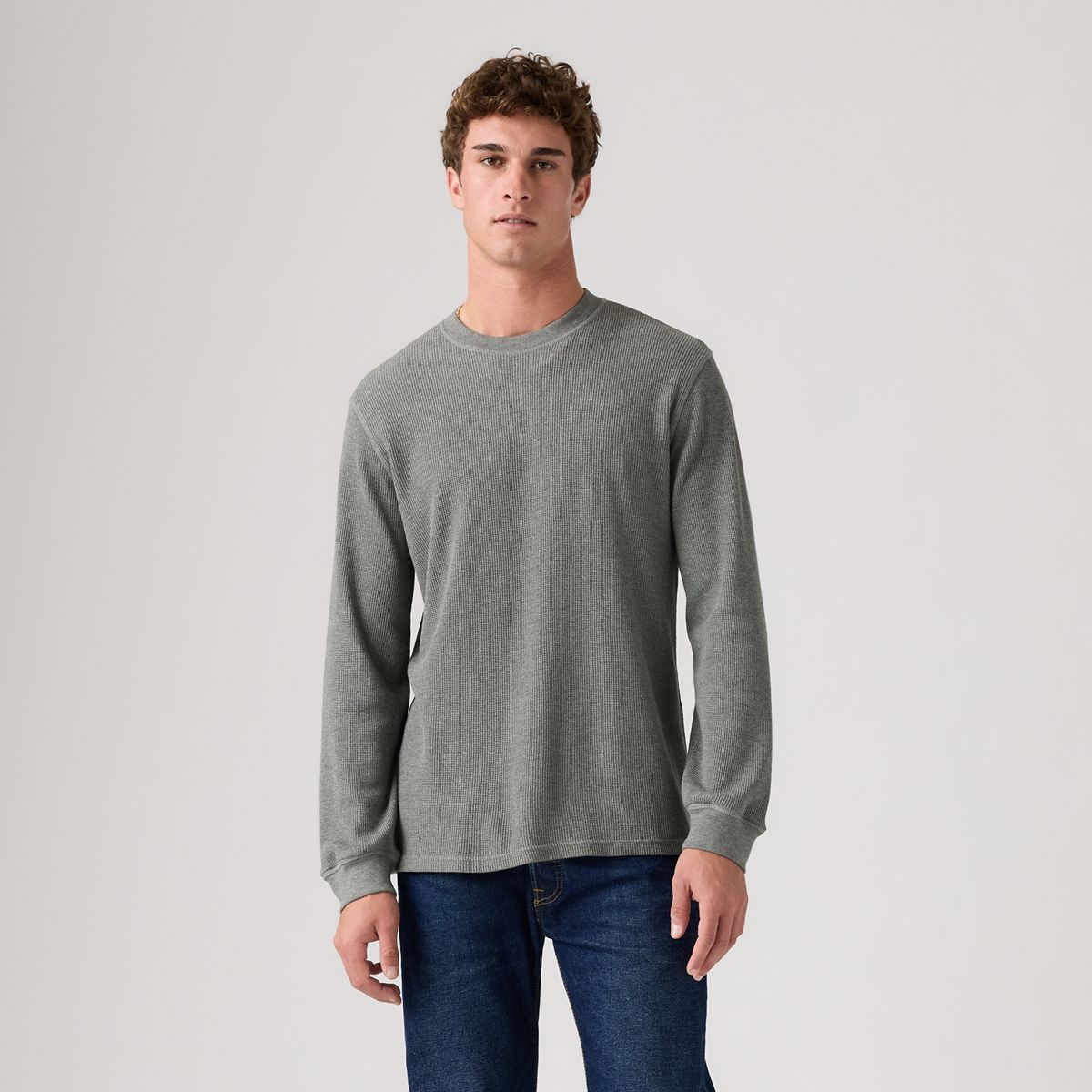 Standard Long-Sleeve Thermal — Chisel Grey Heather - Grey