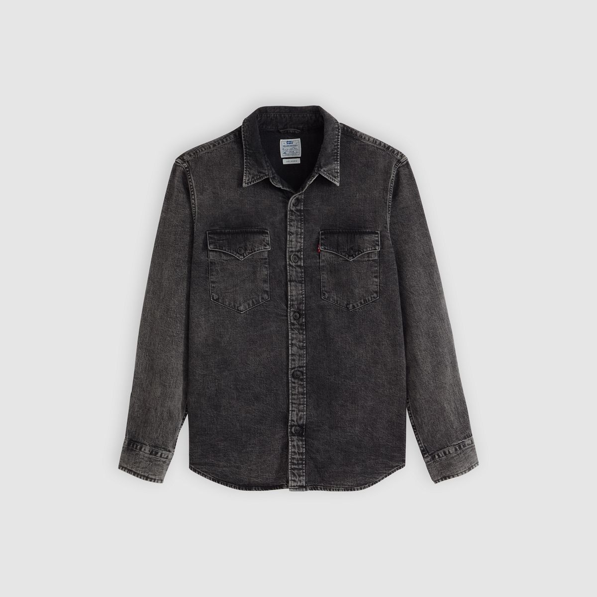 Relaxed Fit Western Shirt — Night Shadow Black Wash - Black