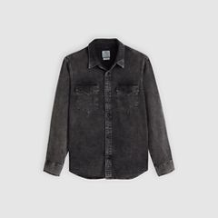 Relaxed Fit Western Shirt — Night Shadow Black Wash - Black 5