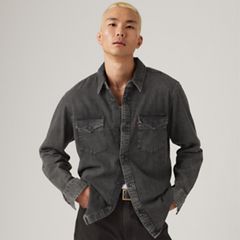 Relaxed Fit Western Shirt — Night Shadow Black Wash - Black 1