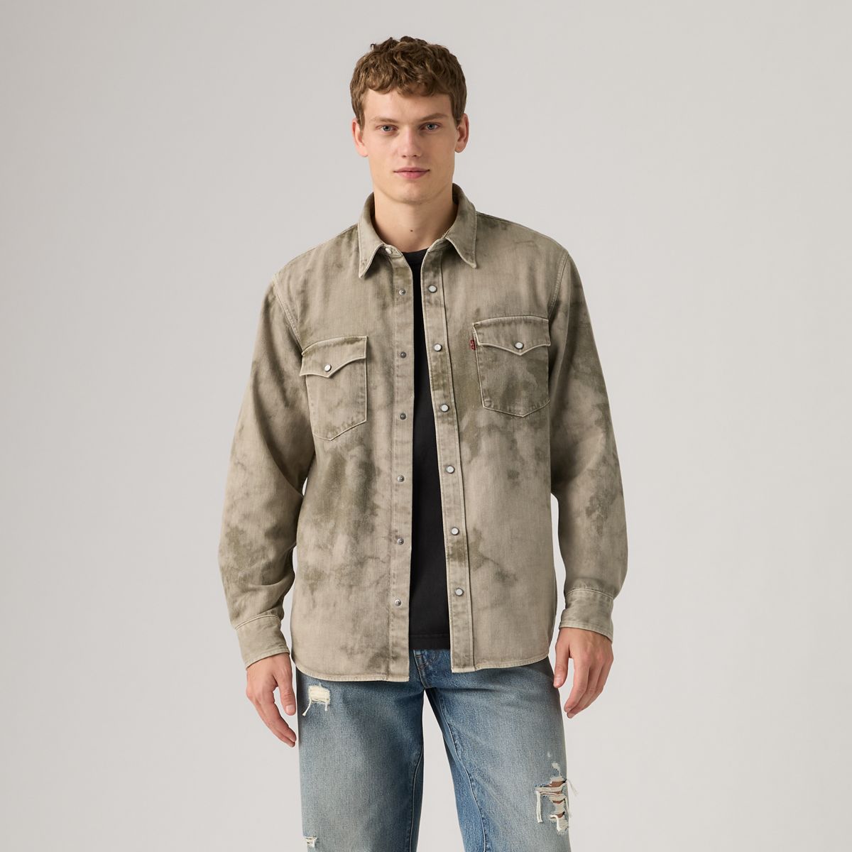 Relaxed Fit Western Shirt — Camo Avenue Western - Green