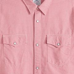 Relaxed Fit Western Shirt — Llewelyn Plaid Chrysanthemum - Red 6