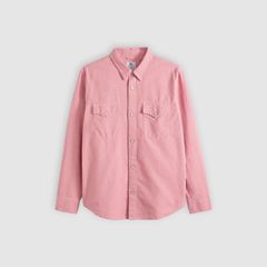 Relaxed Fit Western Shirt — Llewelyn Plaid Chrysanthemum - Red 5