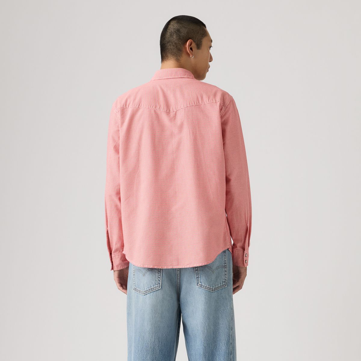 Relaxed Fit Western Shirt — Llewelyn Plaid Chrysanthemum - Red