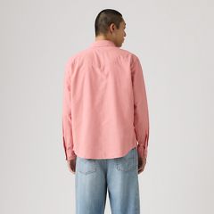 Relaxed Fit Western Shirt — Llewelyn Plaid Chrysanthemum - Red 4