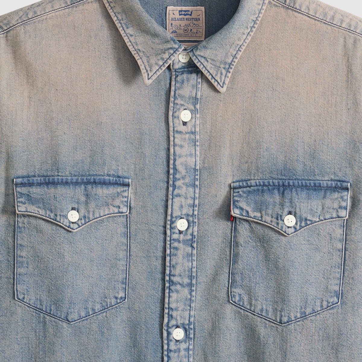 Relaxed Fit Western Shirt — Sunset Drives - Blue