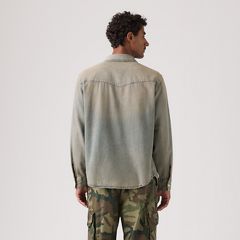 Relaxed Fit Western Shirt — Sunset Drives - Blue 4