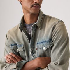 Relaxed Fit Western Shirt — Sunset Drives - Blue 2