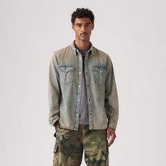 Relaxed Fit Western Shirt — Sunset Drives - Blue 3