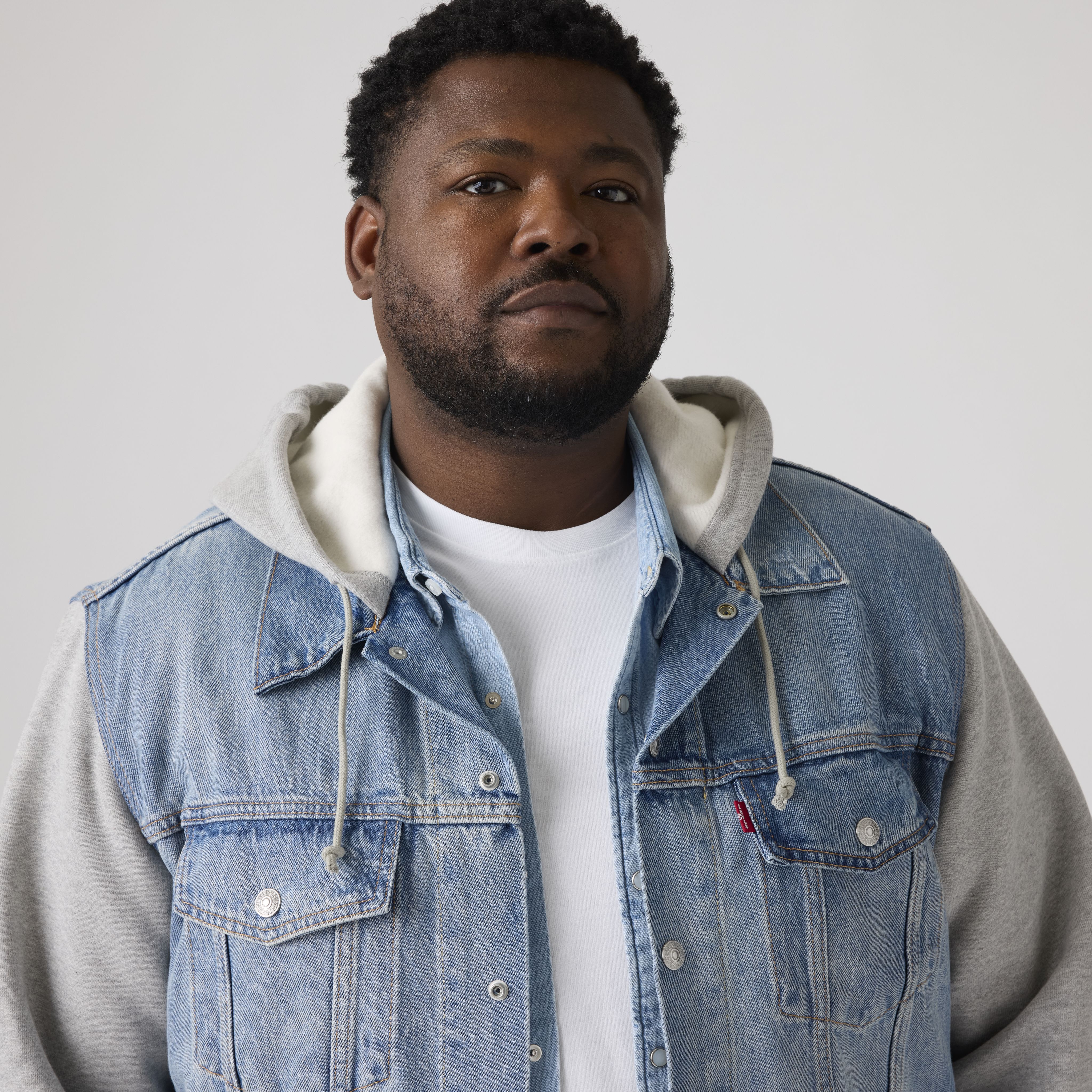 Hybrid Hoodie Trucker Jacket (Big) 2